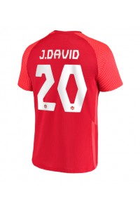 Canada Jonathan David #20 Fotballdrakt Hjemme Klær VM 2022 Korte ermer